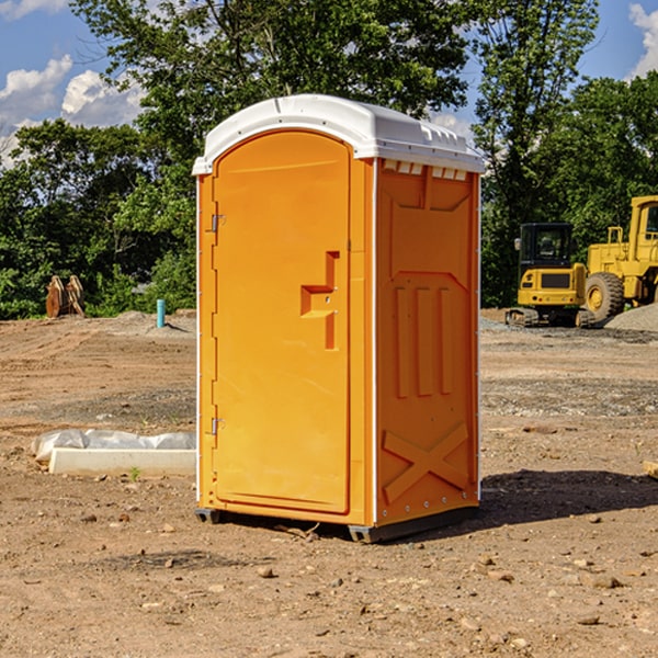 how often are the portable restrooms cleaned and serviced during a rental period in Franklin ID